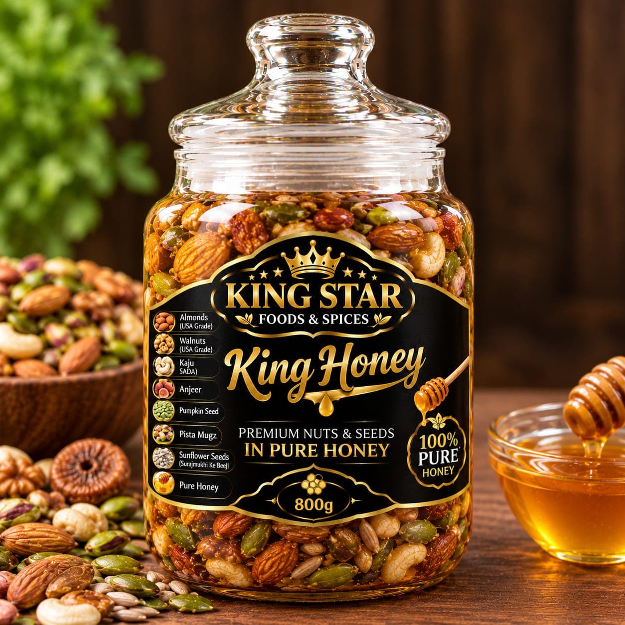 KING HONEY WITH NUTS